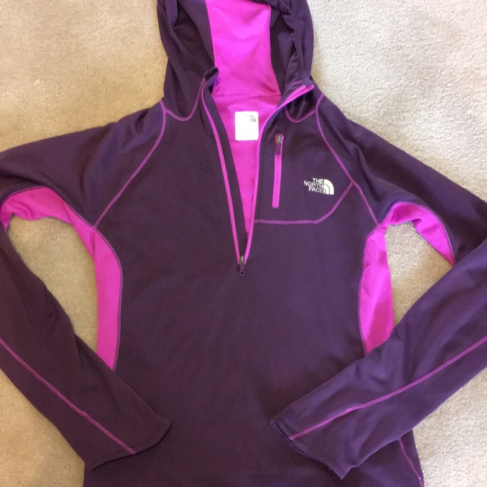 North face workout hooded long sleeve